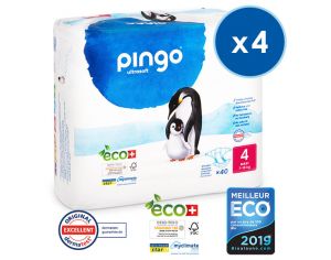 PINGO Couches Écologiques Ultra Soft T4 / 7-18 kg 4 x 40 couches