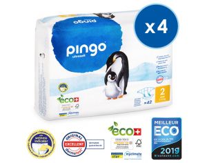 PINGO Couches Écologiques Ultra Soft T2 / 3-6 kg 4 x 42 couches