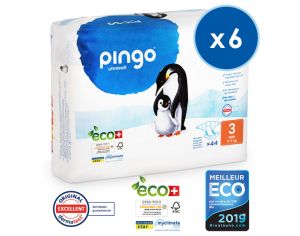 PINGO Couches Écologiques Ultra Soft T3 / 4-9 kg 6 x 44 couches