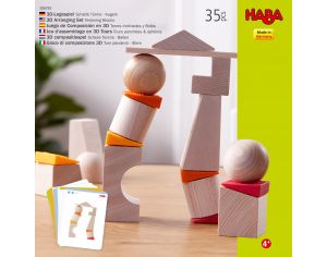 HABA Tours Penchées & Sphères HABA - Jeu D'Assemblage 3D - Dès 3 ans