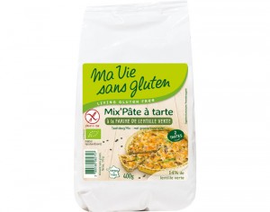 MA VIE SANS GLUTEN Mix Pâte à Tarte à la Farine de Lentille Verte - 400 g