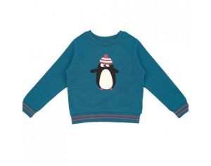 LA QUEUE DU CHAT Sweat-Shirt Bébé en Coton Bio - Pingouin 2 ans
