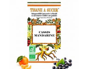 BIOPASTILLE Tisane à Sucer - Cassis Mandarine Bio - 25 Pastilles