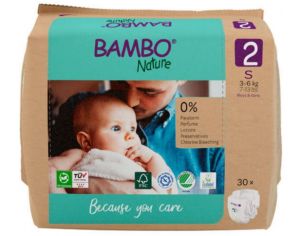 BAMBO NATURE Couches Ecologiques - Papier Kraft T2 / 3-6 kg / 30 couches