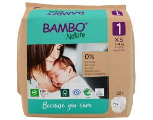 BAMBO NATURE Couches Ecologiques - Papier Kraft T1 / 2-4 kg / 22 couches
