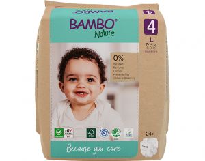 BAMBO NATURE Couches Ecologiques - Papier Kraft T4 / 7-18 kg / 24 couches