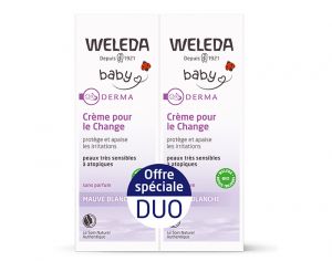 WELEDA Duo Crème Change Mauve Blanche - 2 x 50 ml 