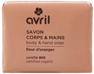 AVRIL Savon Corps & Mains Fleur d'Oranger 100g - Certifié bio
