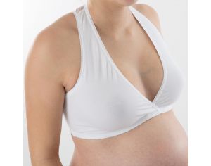 BOGEMA Brassière grossesse et allaitement en coton Bio - Délicatesse Blanche