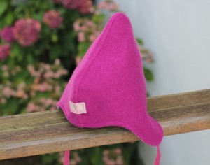 PICKAPOOH Bonnet Bébé Réversible Feutre de Laine Flora - Dalia et Multicolore 3-6 mois - Tour de Tête 44 cm