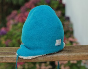 PICKAPOOH Bonnet Bébé en Polaire de Laine Jonas - Bleu  6-12 mois -Tour de Tête 48 cm