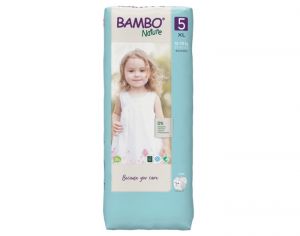 BAMBO NATURE Pack x3 Couches Écologiques Nature T5 - 12-18 kg - 3 x 44 couches