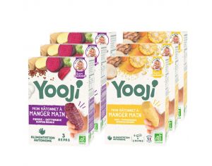 YOOJI Btonnets  Manger-Main - Betterave & Mas - Lot de 6 - Ds 12 mois
