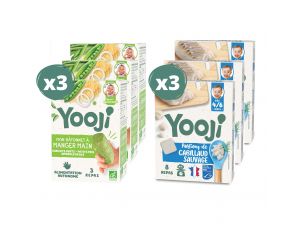 YOOJI Btonnets  Manger-Main Haricot Vert & Portions de Cabillaud Sauvage - Lot de 6 - Ds 12 mois