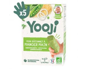 YOOJI Btonnets  Manger-Main - Haricot Vert & Semoule Bio - Lot de 5 - Ds 12 mois