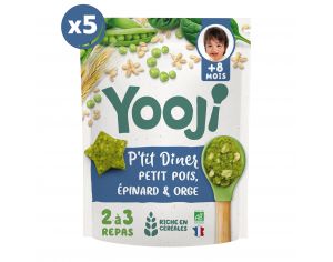 YOOJI P'tits Dners - Petit Pois - Lot de 5 - Ds 8 mois