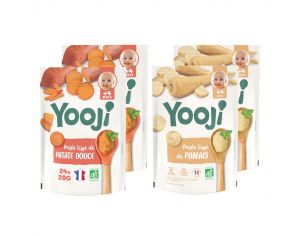 YOOJI Pures Lisses - Panais & Patate Douce Bio - Lot de 4 - Ds 4 mois