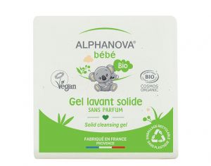 ALPHANOVA Bébé Gel Lavant Solide Bio à l'Huile d'Olive - 100g