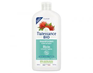 NATESSANCE Shampooing Fortifiant - Ricin Bio & Kératine Végétale - 500 ml