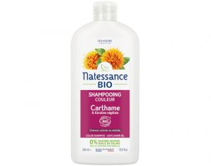 NATESSANCE Shampooing Couleur - Carthame Bio & Kératine Végétale - 500 ml
