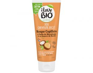 I LOVE BIO Masque SOS Cheveux Secs - Huile de Macadamia & Beurre de Karité - 200 ml