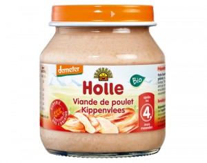 HOLLE Petit Pot de Viande - 125 g Poulet - 5 mois