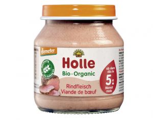 HOLLE Petit Pot de Viande - 125 g Boeuf - 5 mois