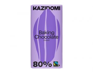 KAZIDOMI Chocolat Pâtissier 80% Équitable Bio - 165 g