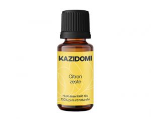 KAZIDOMI Huile Essentielle de Citron Zeste Bio - 10 ml