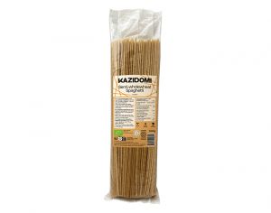 KAZIDOMI Spaghetti Blé Semi-Complet Bio - 500 g