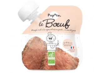POPOTE Gourde Boeuf Bio - 60 g - Ds 4/6 mois
