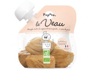 POPOTE Gourde Veau Bio - 60 g - Ds 4/6 mois