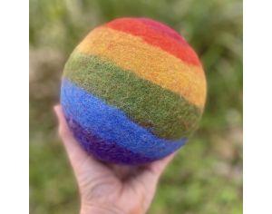 PAPOOSE TOYS Balle en Laine Feutrée - Rainbow - Dès la naissance