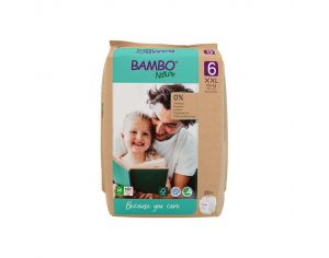 BAMBO NATURE Couches Ecologiques - Papier Kraft - Taille 6 - 16+ kg 1 paquet de 20 couches