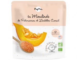 POPOTE Les Moulines Potimarron Lentilles Corail - 180g - Ds 6/8 mois