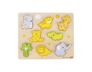 GOKI Puzzle - Animaux Sauvages - Ds 24 mois