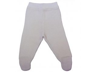 EVEIL ET NATURE Pantalon Tricot Coton Bio - Gris