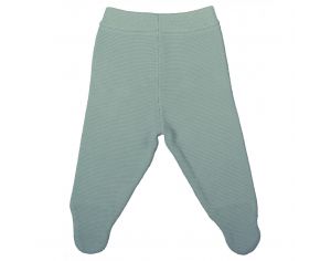 EVEIL ET NATURE Pantalon Tricot Coton Bio -  Aqua