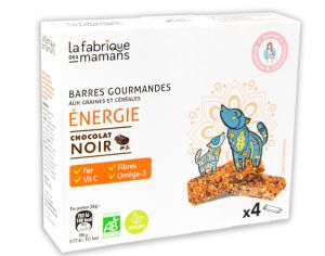 LA FABRIQUE DES MAMANS 4 Barres Grossesse Energie Chocolat Noir - 144g