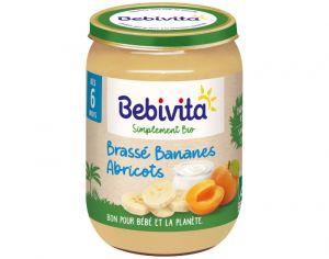 BEBIVITA Petit Pot Brass Bananes Abricots - Ds 6 mois - 190g