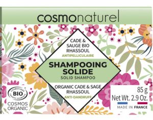 COSMO NATUREL Shampooing Solide Antipelliculaire au Rhassoul - 85 g 