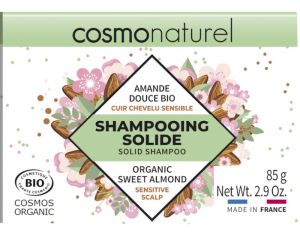 COSMO NATUREL Shampooing Solide Cuir Chevelu Sensible à l'Amande Douce - 85 g