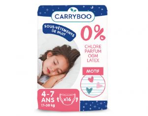 CARRYBOO Sous-vêtements de nuit absorbants Filles 4-7 ans