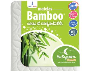 BABYSOM Matelas Bb Bamboo - Rversible et Dhoussable - 10 cm