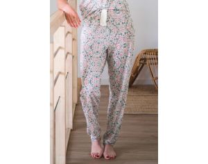 KADOLIS Pantalon de Pyjama - Femme - en Coton Bio et TENCEL - Sonora - Liberty S