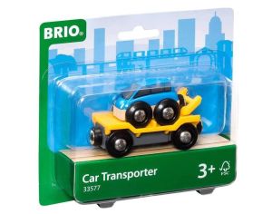BRIO Wagon Transport de Voiture Bleu - Ds 3 ans