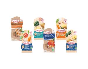 BABYBIO Lot Bols Menu - Ds 8 mois - 12x200g