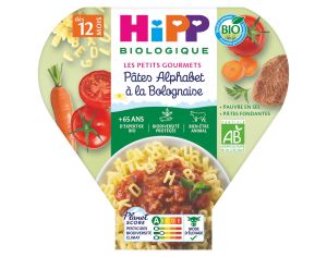 HIPP Assiette Les Pr-Maternelles Ptes Alphabet  la Bolognaise - 250g - Ds 12 mois