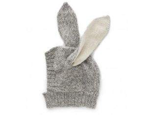 OEUF NYC Bonnet bébé lapin gris en laine d'alpaga Gris