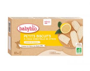 BABYBIO Biscuits à l'Huile Essentielle de Citron - 160 g - Dès 12 mois